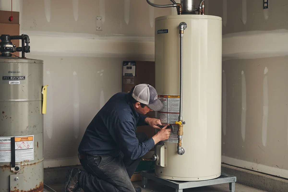 Water heater and shutoff valve replacement in White City